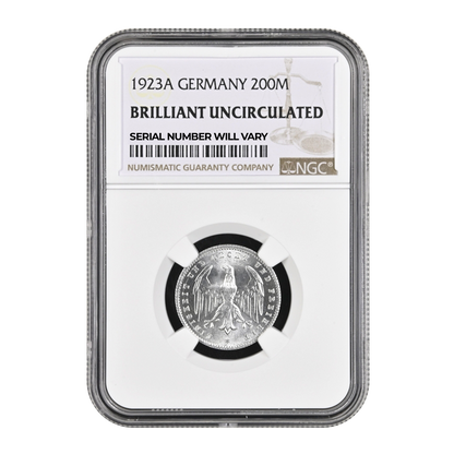 1923A Germany 200M Hyper-Inflation Era - NGC Brilliant Uncirculated - CoinsTV