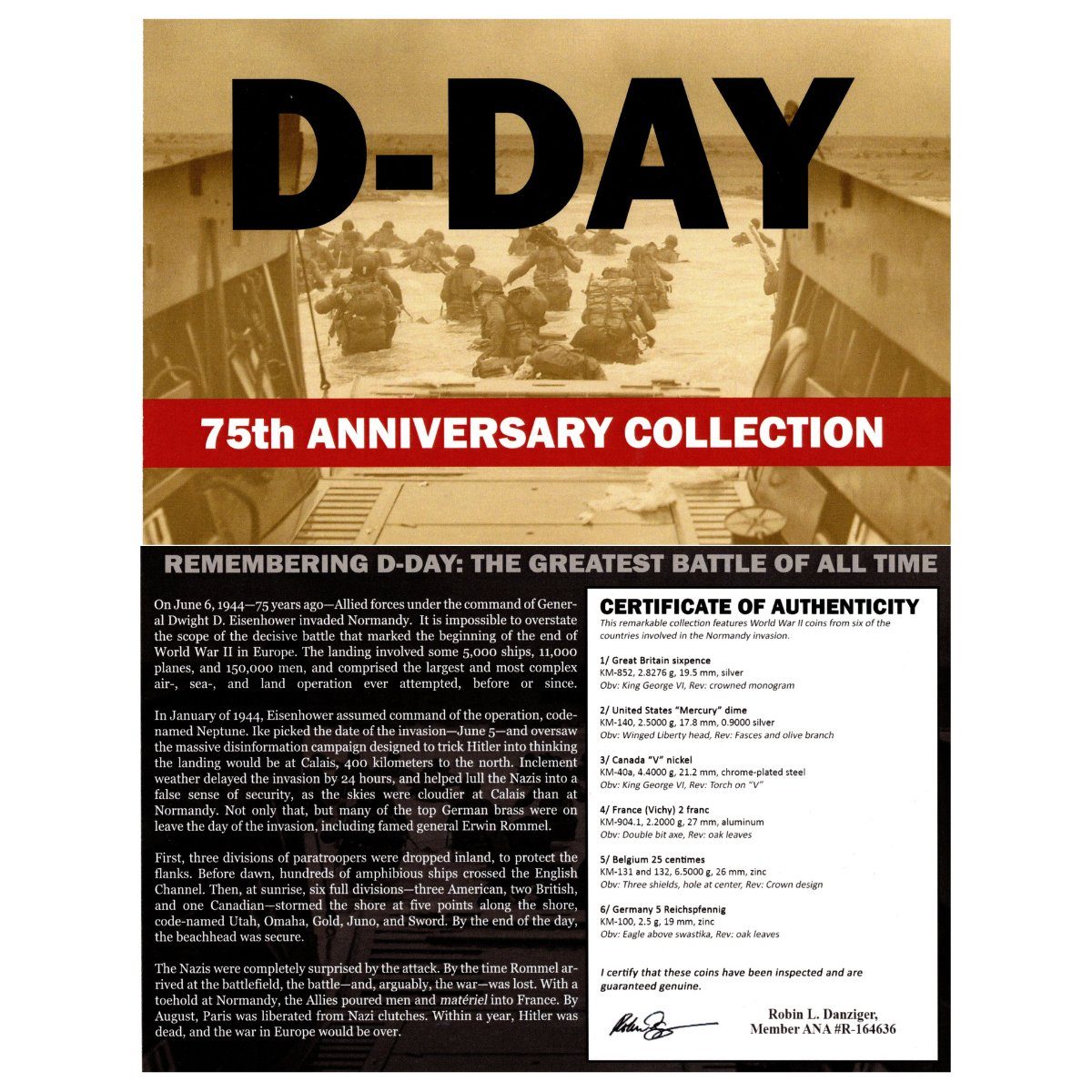D-Day: 75th Anniversary Collection (Six Coin Boxed Set)