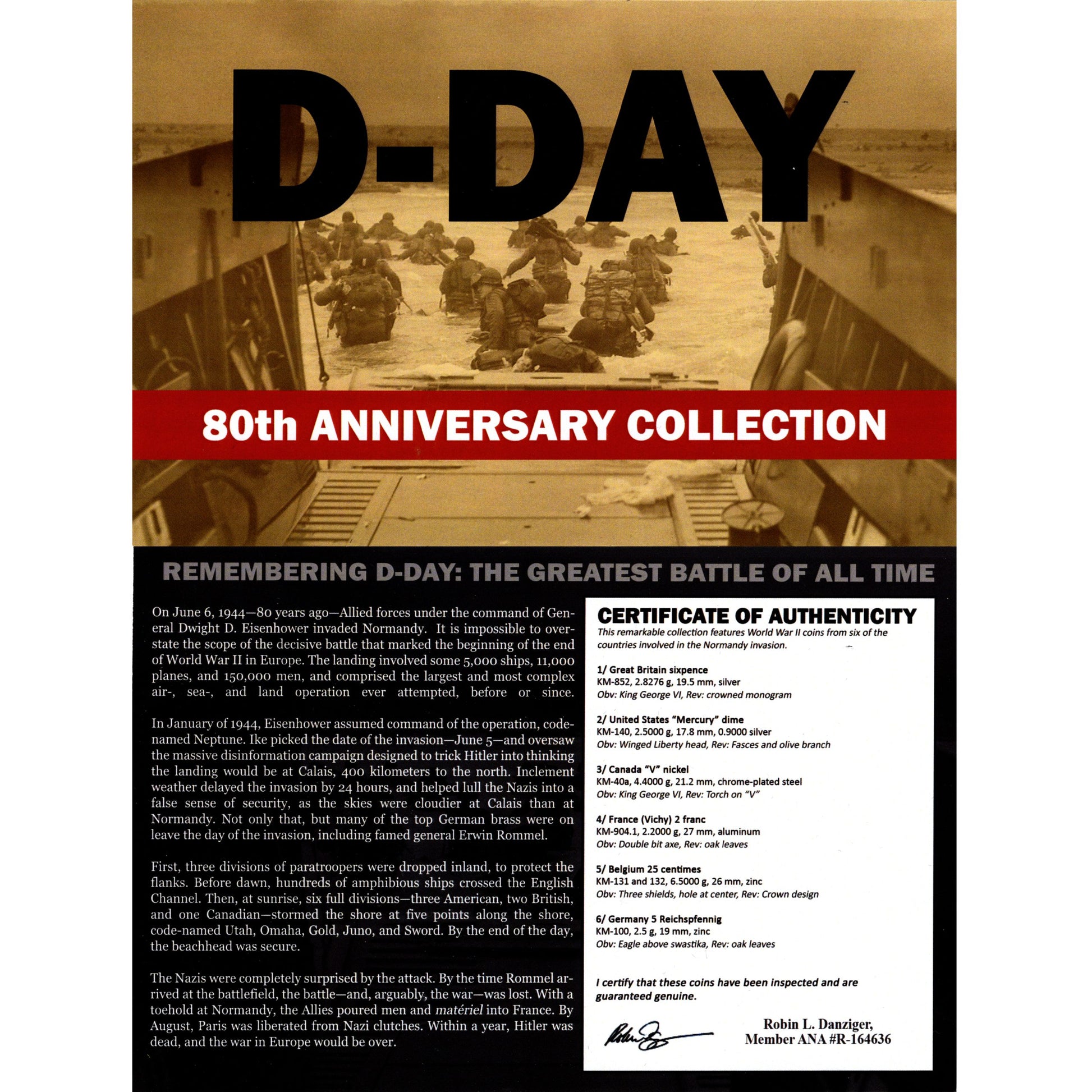 D-Day: 80th Anniversary Collection (Six-Coin Box) - CoinsTV