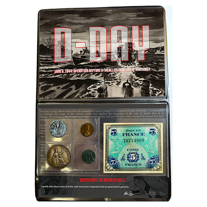 D-Day: Operation Neptune & The Allied Invasion of Normandy 5 pc Album - CoinsTV