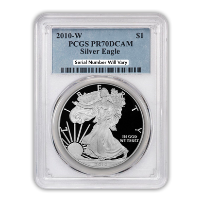 2010 Silver Eagle - Proof - PCGS PR70 - CoinsTV