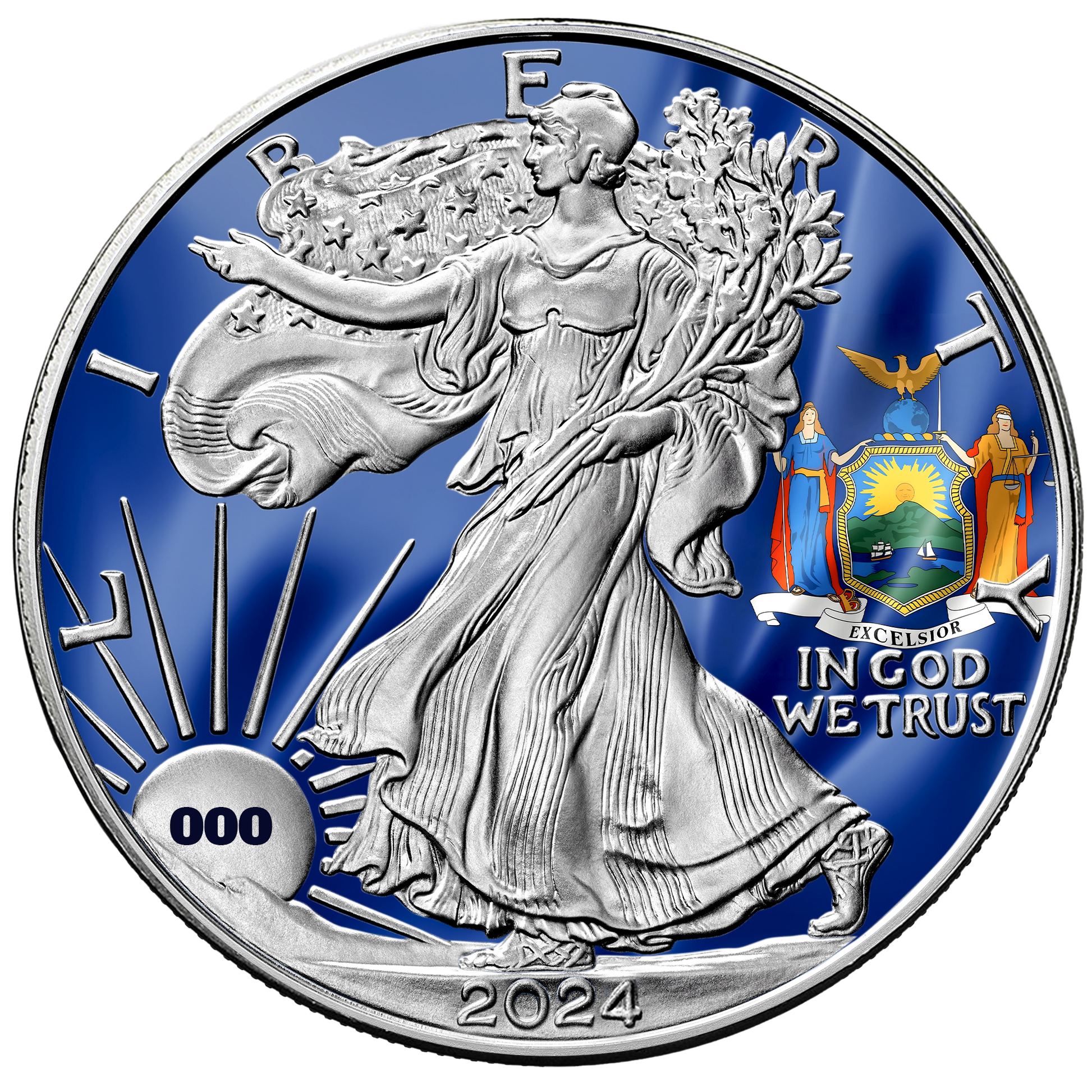 2024 State Flags Silver Eagle - New York Limited Edition - CoinsTV
