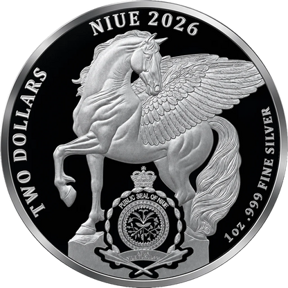 2026 Niue Winged Liberty Gold Gilt 1 oz Silver Coin