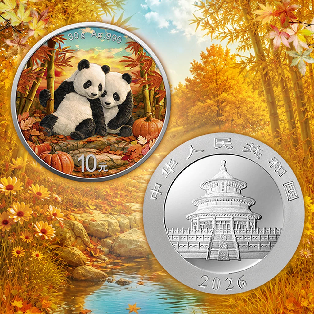 2026 China Panda Four Seasons - Autumn Edition 30g Silver Coin