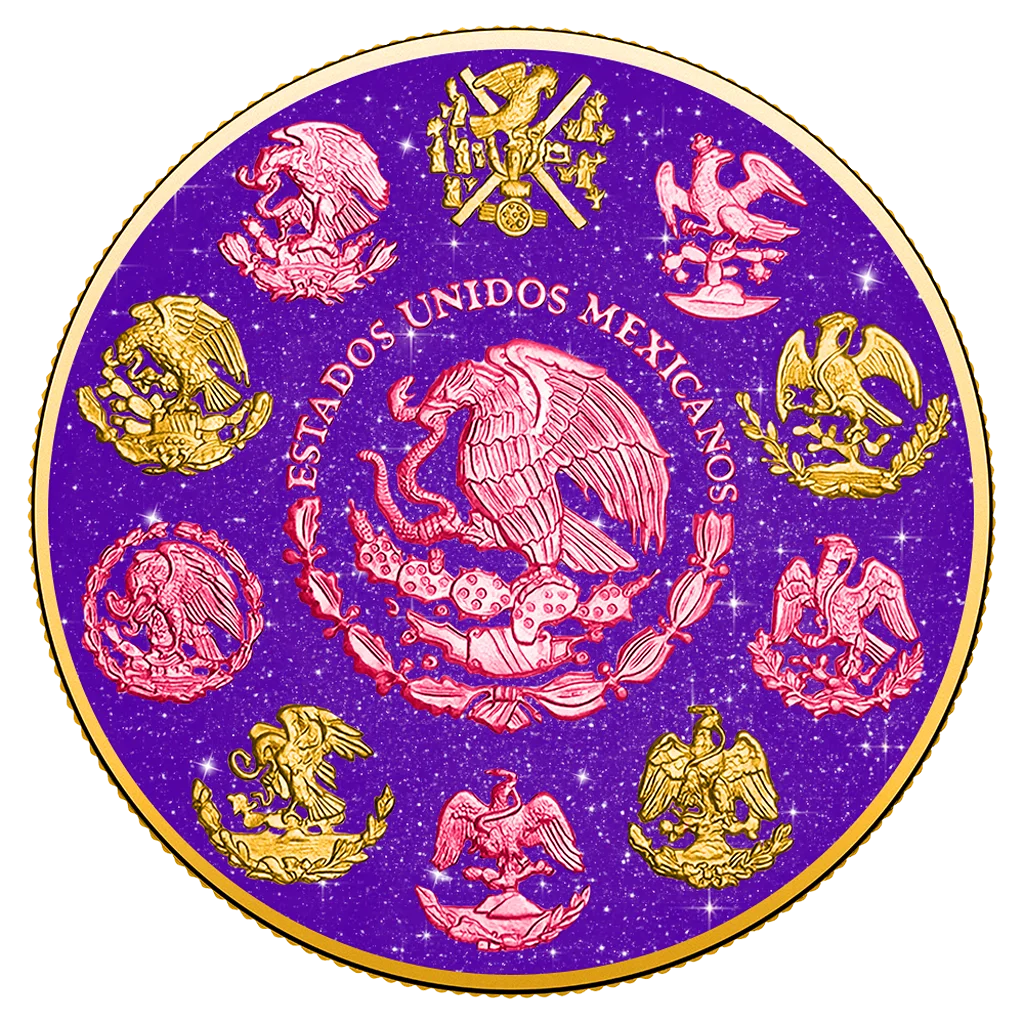 2024 Mexico Libertad Royal Amethyst Edition 1 oz Silver Coin