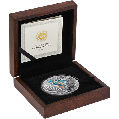 2024 Cameroon Dragonology Frost Dragon 2 oz Silver Coin - CoinsTV