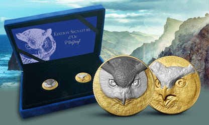 2024 Ivory Coast Signature Edition Owl 2 x 1g Gold Coin Set - CoinsTV