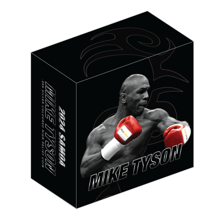 2024 Samoa Mike Tyson HR Colorized 1 oz Silver Coin - CoinsTV