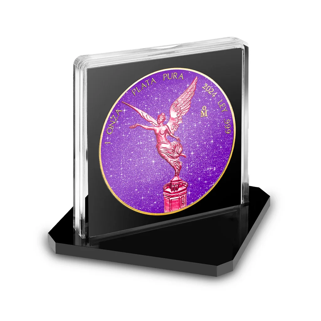 2024 Mexico Libertad Royal Amethyst Edition 1 oz Silver Coin