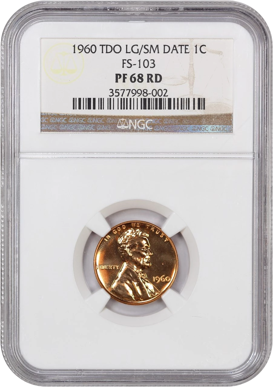1960 Lincoln Cent - Small/Large Date - NGC PF68 RD TDO