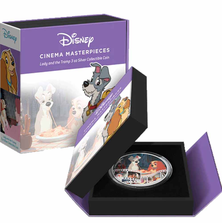 2023 Disney - Lady and the Tramp 3oz Silver Coin - CoinsTV