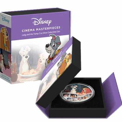 2023 Disney - Lady and the Tramp 3oz Silver Coin - CoinsTV