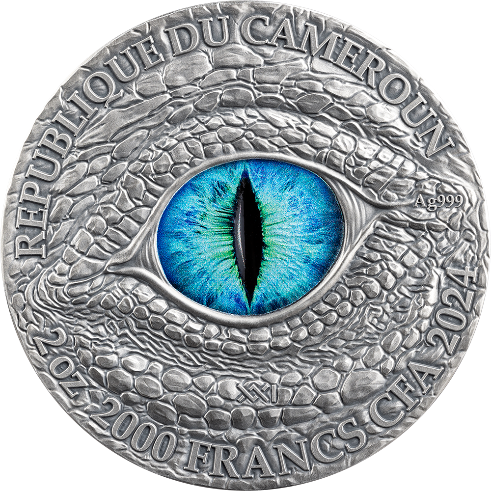 2024 Cameroon Dragonology Frost Dragon 2 oz Silver Coin - CoinsTV