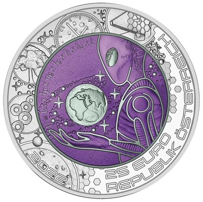 2022 Austria Extraterrestrial Life 0.26 OZ Silver & Niobium Coin NGC MS 70 Galaxy Label - CoinsTV