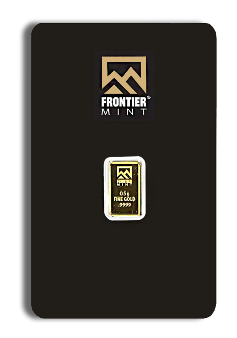 1/2 gram Gold Bar - Frontier Mint (Carded) - CoinsTV