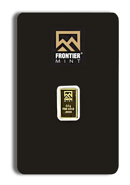 1/2 gram Gold Bar - Frontier Mint (Carded) - CoinsTV