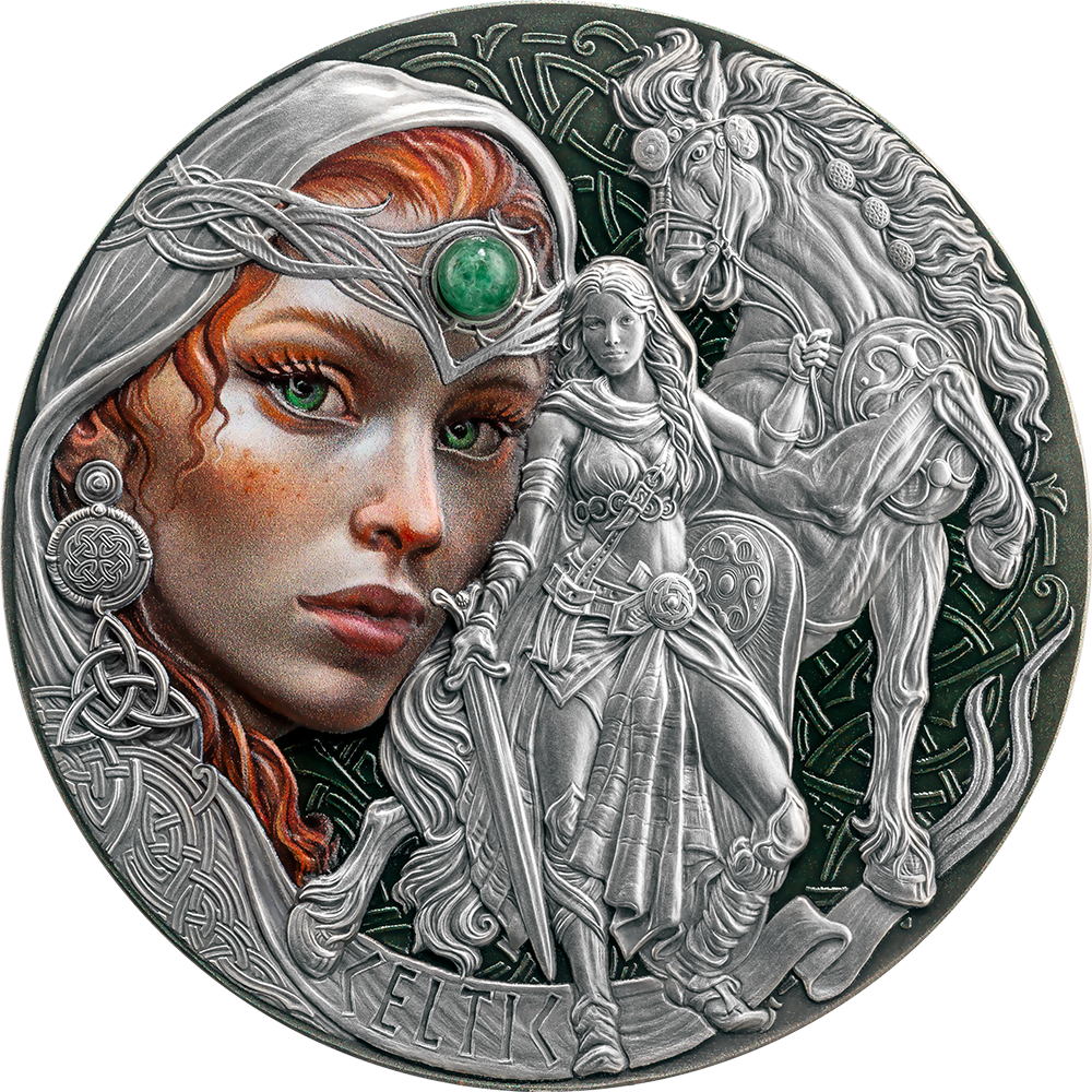 2025 Cameroon Femina Bellator Celtic 2 oz Silver Coin - CoinsTV