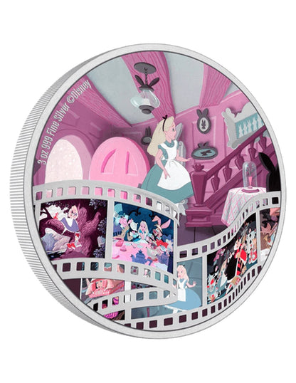 2023  Disney - Masterpieces - Alice in Wonderland 3 oz Silver coin - CoinsTV