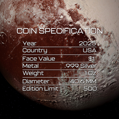 2025 Pluto Silver Eagle - Planets of the Solar System Series - CoinsTV