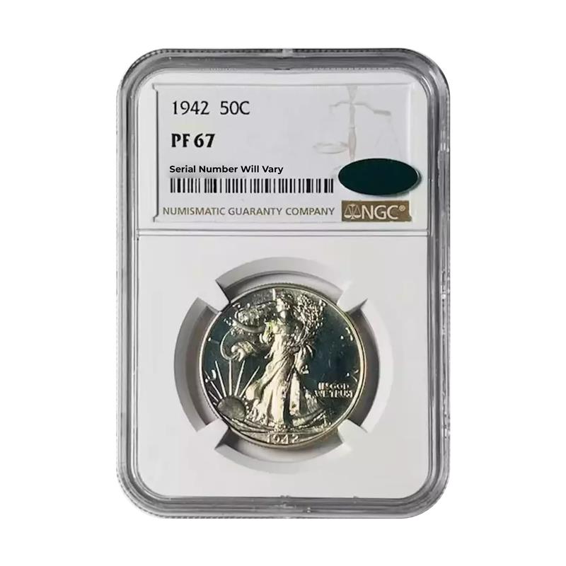 1942 Walking Liberty Silver Half Dollar - NGC PF67 CAC - CoinsTV