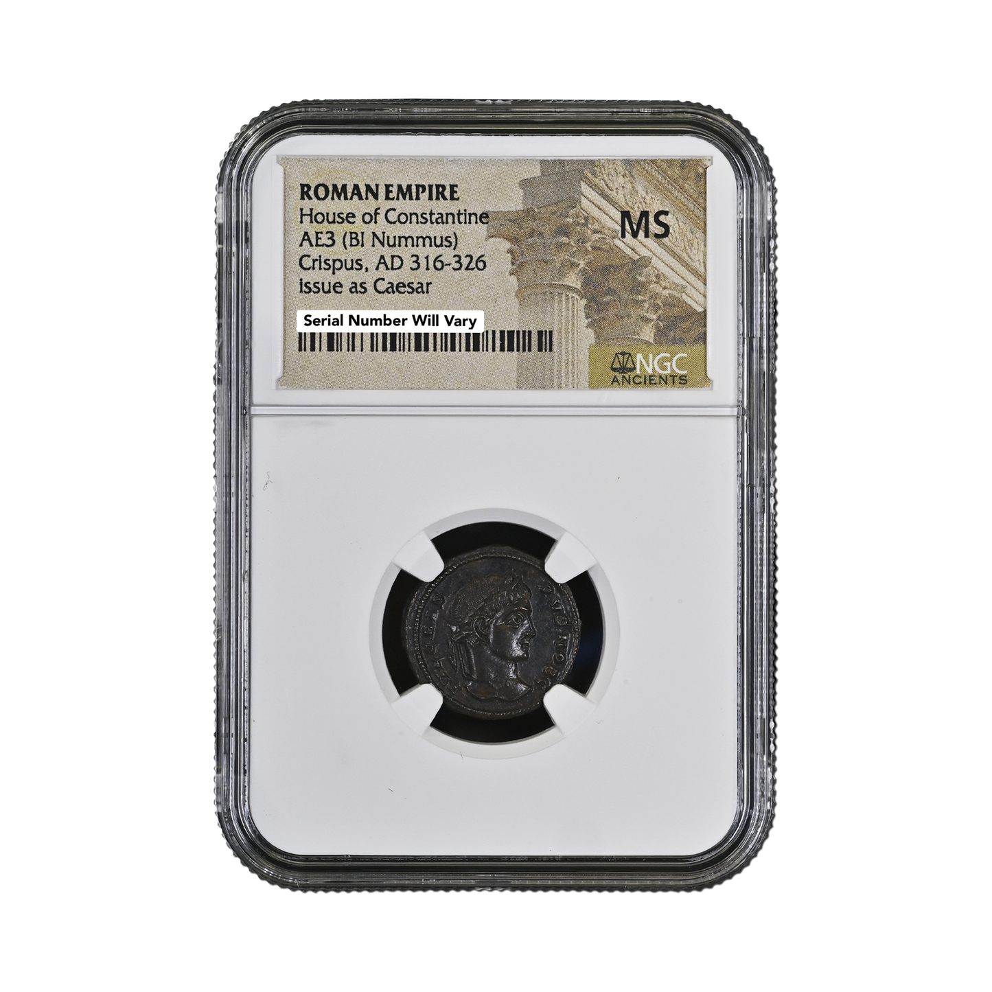 Roman AE of Crispus AD 316-326 NGC (MS) - CoinsTV