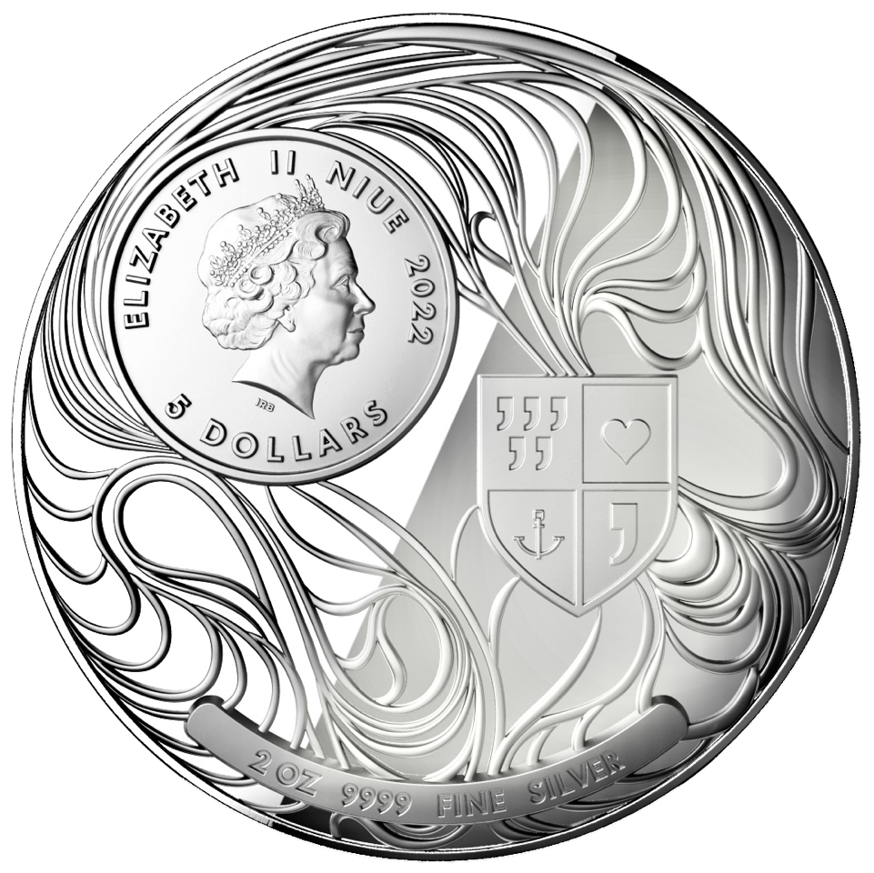 2022 Niue Liberty Fortress High Relief Proof 2 oz Silver Coin - CoinsTV