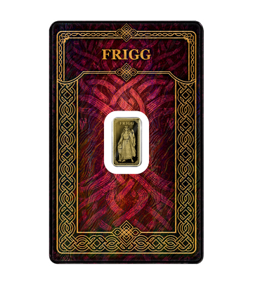 Germania Mint Frigg 1/100 oz Gold Bar in Card