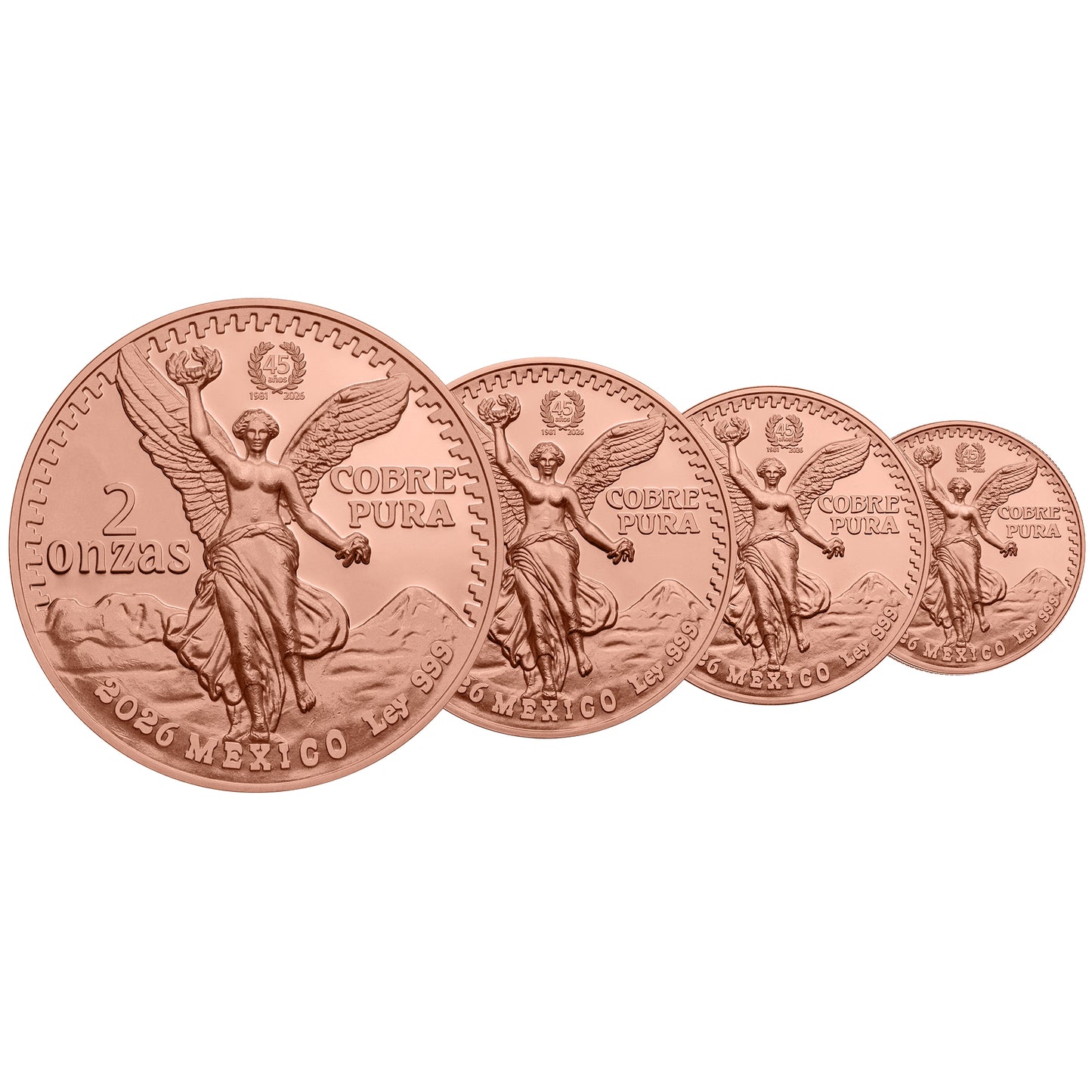 2026 Liberia Vintage Libertad 3.75 oz Fractional Copper Coin Set