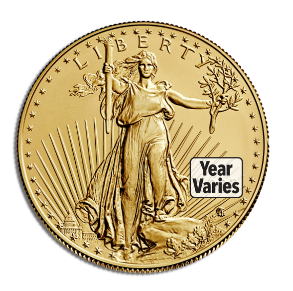 1/10 oz Gold Eagle - BU (Year Varies) - CoinsTV