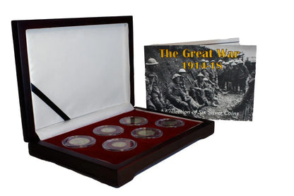 The Great War Box: 6 Silver Coins from the First World War (WWI)