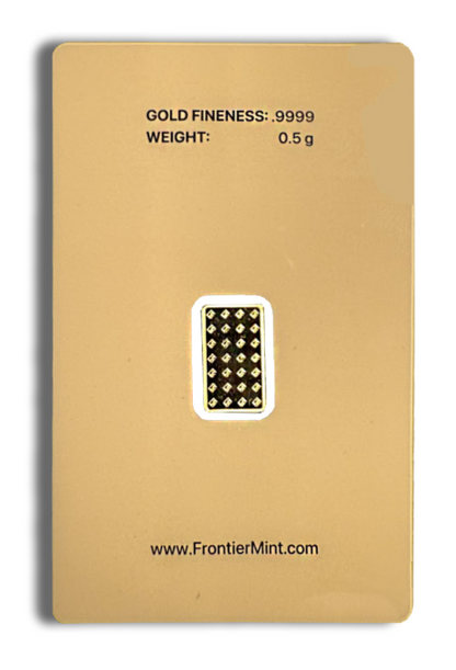 1/2 gram Gold Bar - Frontier Mint (Carded) - CoinsTV