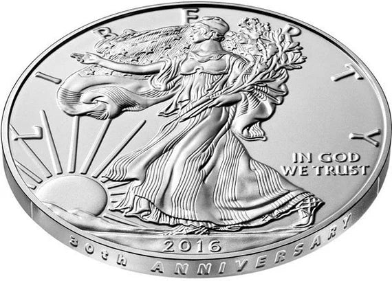 2016-W Burnished Silver Eagle - Brown Label Lettered Edge 30th Anniversary - NGC MS69 - CoinsTV