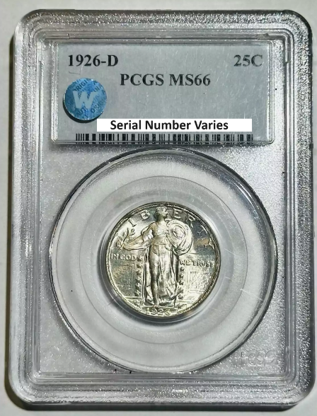 1926-D Standing Liberty Quarter - PCGS MS66 Sight White