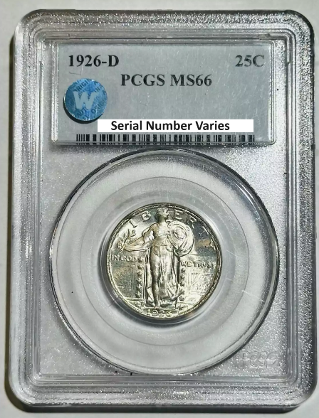 1926-D Standing Liberty Quarter - PCGS MS66 Sight White - CoinsTV