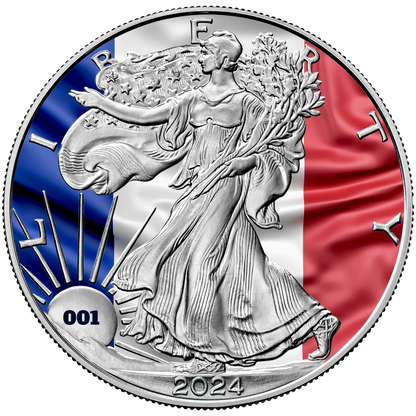2024 Flags of the World Silver Eagle - France - First Edition
