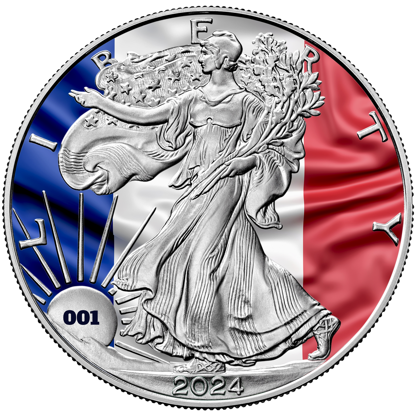 2024 Flags of the World Silver Eagle - France - First Edition - CoinsTV