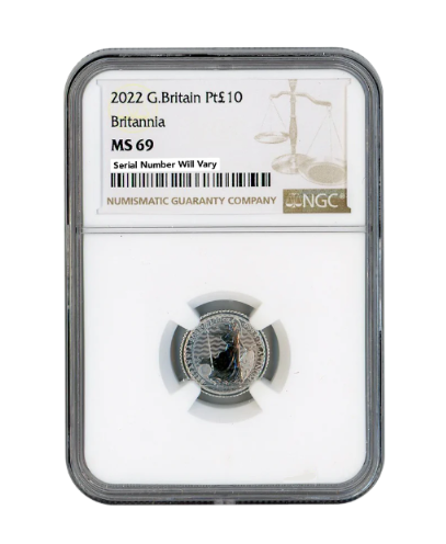 2022 1/10 oz Platinum Britannia NGC MS69