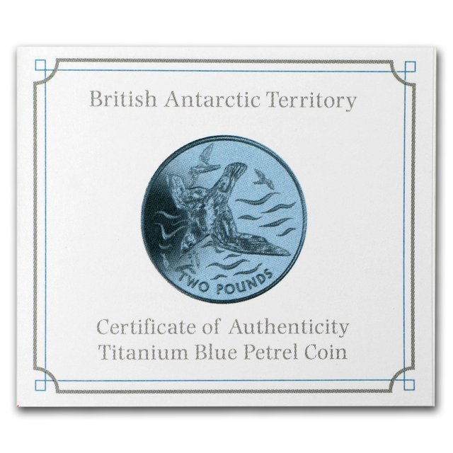 2018 Blue Petrel Colorized Historic Mint Titanium Coin - CoinsTV
