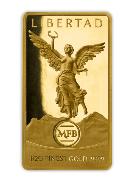 2022 Solomon Isl. Libertad Most Famous Bullion 1/2 Gram .9999 Gold Prooflike Bar - CoinsTV