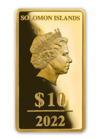 2022 Solomon Isl. Libertad Most Famous Bullion 1/2 Gram .9999 Gold Prooflike Bar