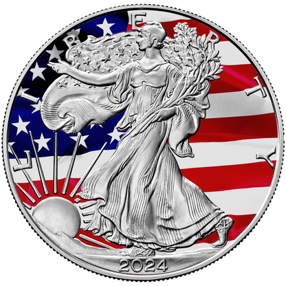 2024 American Flag Silver Eagle