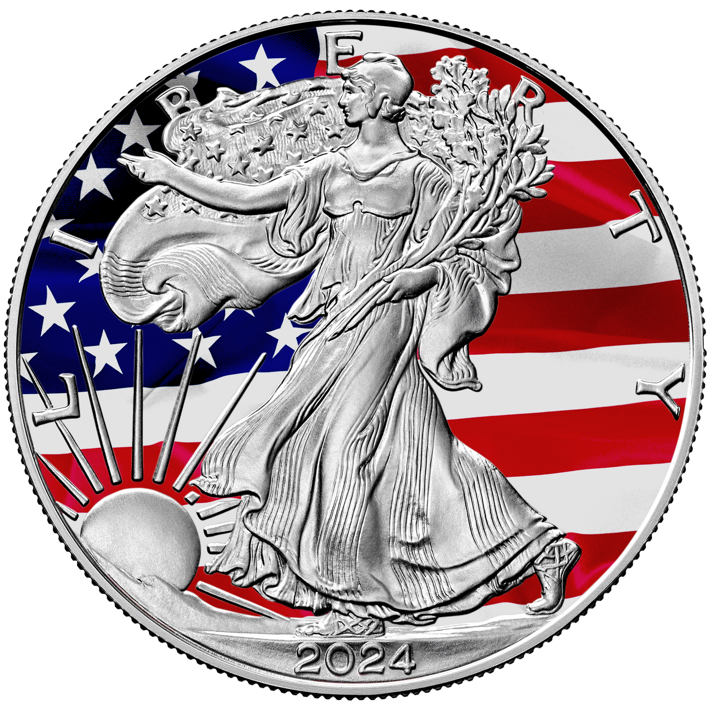 2024 American Flag Silver Eagle