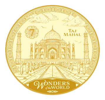 2024 Solomon Isl. Taj Mahal Seven Wonders of the Modern World 1/100 oz Gold .9999 Prooflike
