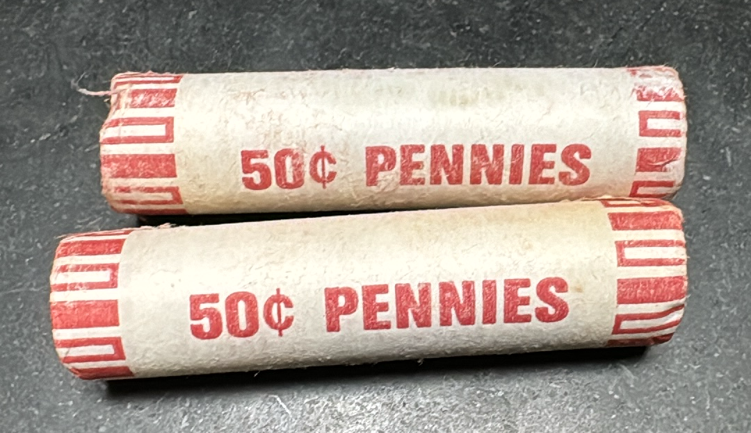 1995-D Lincoln Denver Cent Bank Wrapped Roll of 50 - CoinsTV