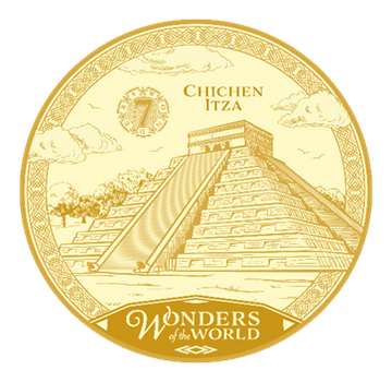 2024 Solomon Isl. Chichen Itza Seven Wonders of the Modern World 1/100 oz Gold .9999 Prooflike