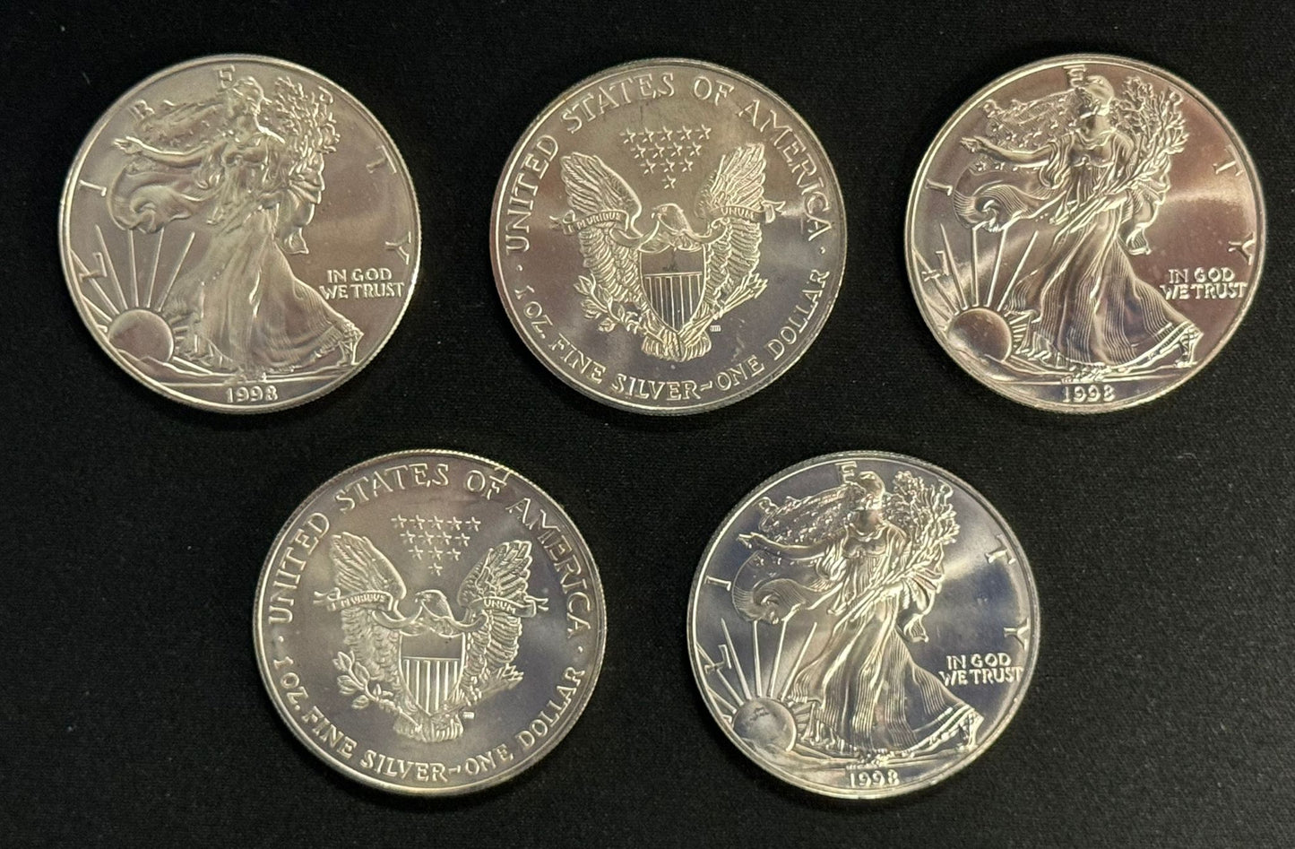 1998 Silver Eagle - Business Strike - Uncirculated - CoinsTV
