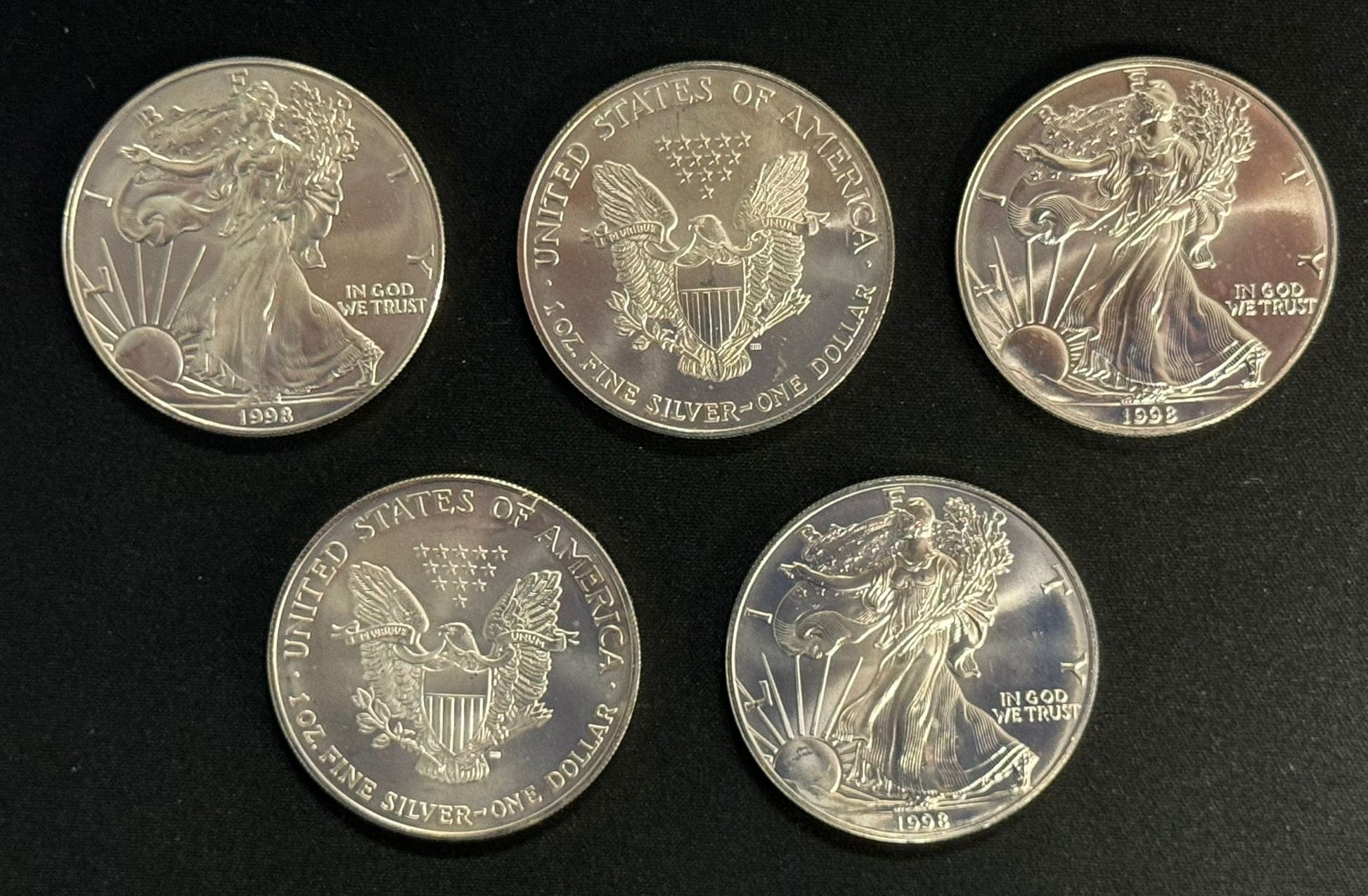 1998 Silver Eagle - Business Strike - Uncirculated - CoinsTV