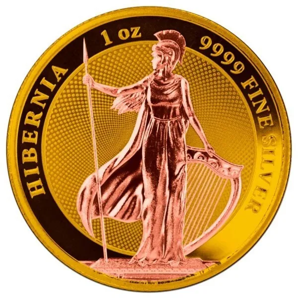 2022 Tokelau Hibernia Rose & Yellow Gold Edition 1 oz Silver - CoinsTV