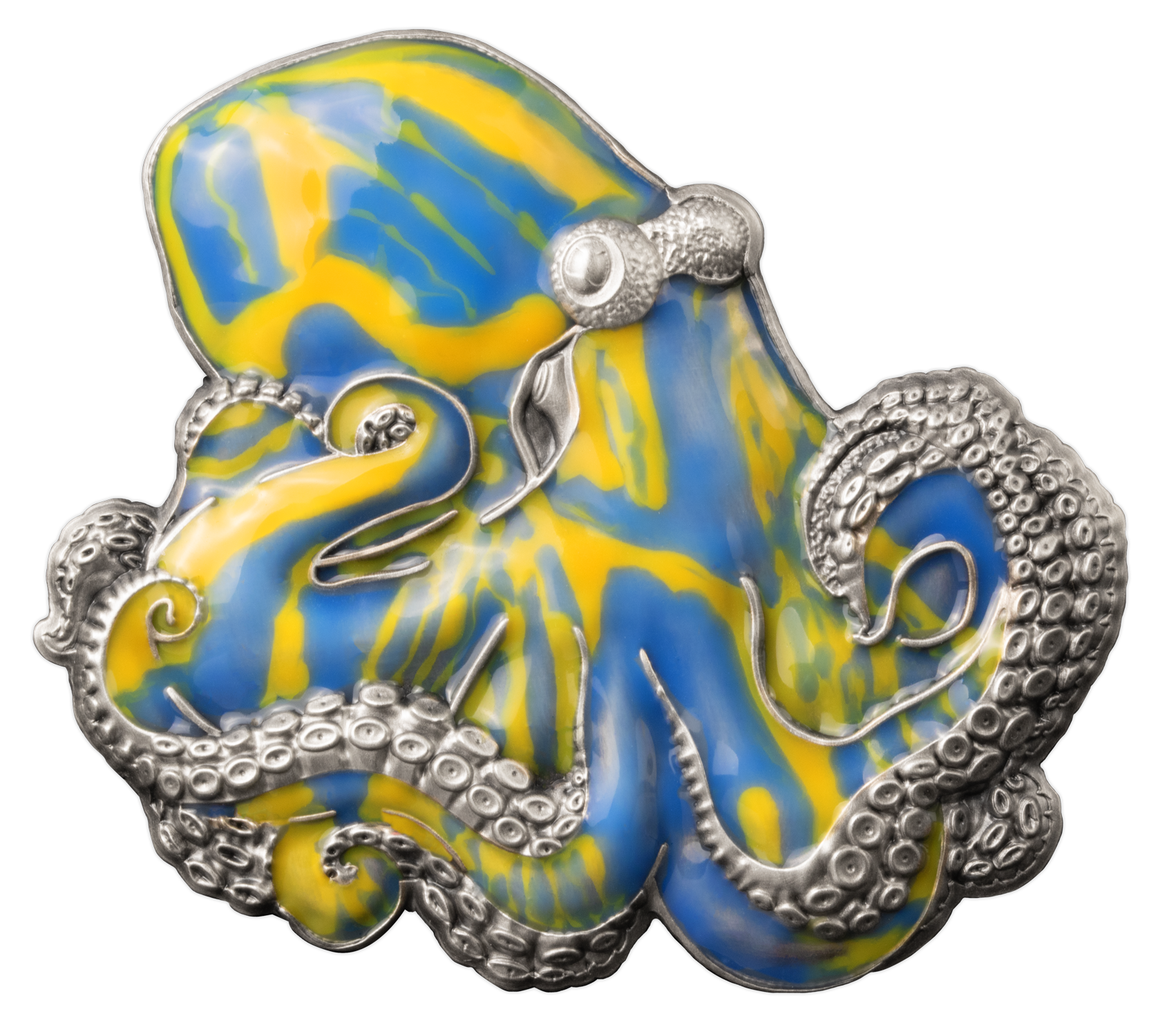 2024 Barbados The Octopus 3 oz Silver Coin - CoinsTV