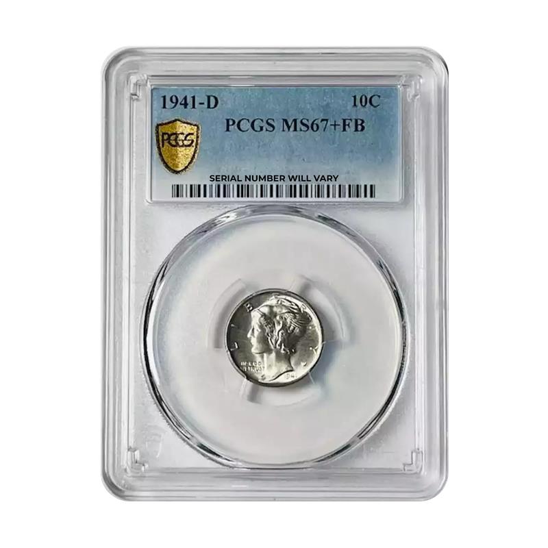 1941-D Mercury Dime - PCGS MS67+ FB - CoinsTV
